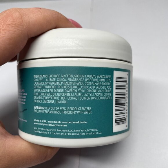 Headquarters Exfoliating Scrub Scalp Hair for Oily Scalp Grapefruit Basil 8oz - Picture 5 of 6